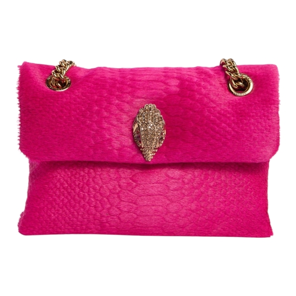 Kurt Geiger Vibrant Pink Shoulder Bag with Gold Chain - Picture 6 of 16